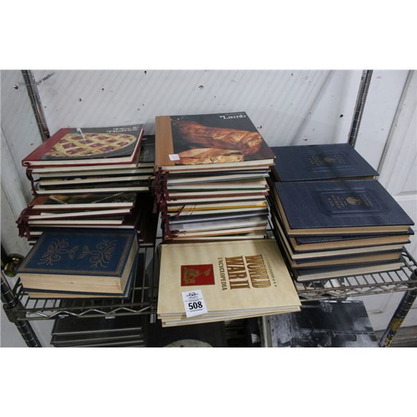 Asst. Hard Back Collector Books, Cookbooks/History