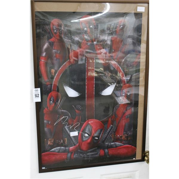 Ryan Reynolds Autographed Spiderman Poster
