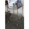Image 1 : Metal w/Glass Shelves Tea Cart