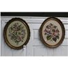 Image 1 : Oval Framed Floral Needlepoints - 2