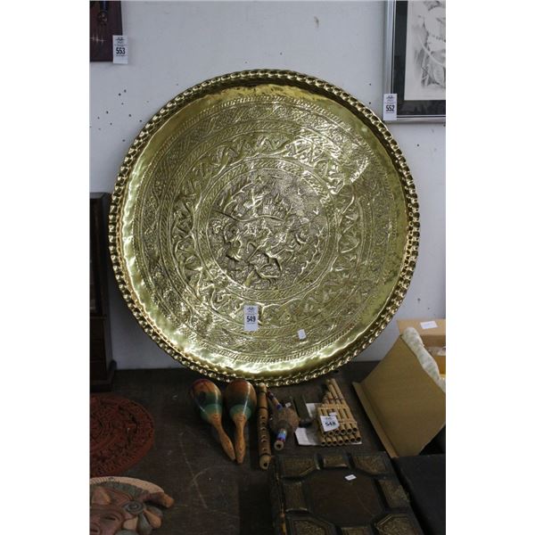 Large Brass Charger - 3'