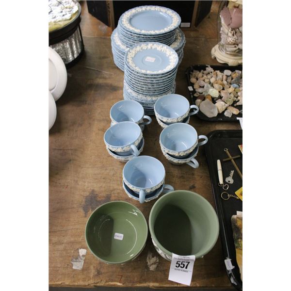 Blue/Green White Trim China