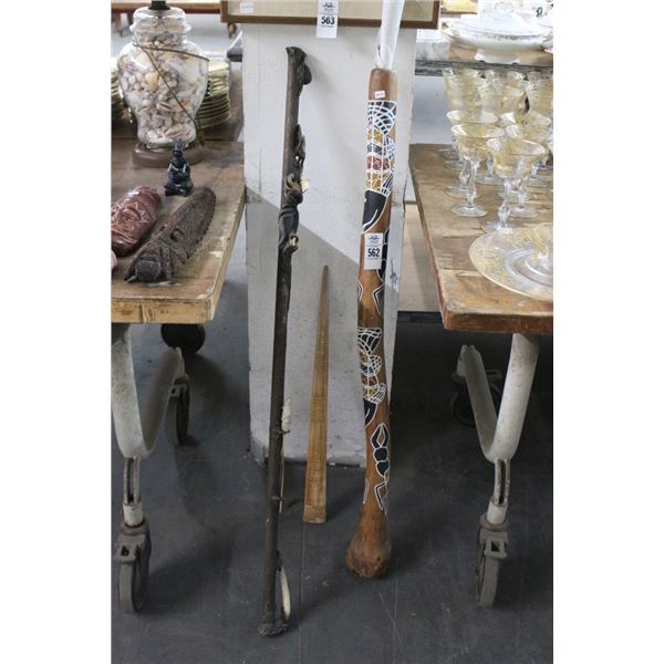 Uniquely Carved/Decorator Walking Sticks 2, Spear Head