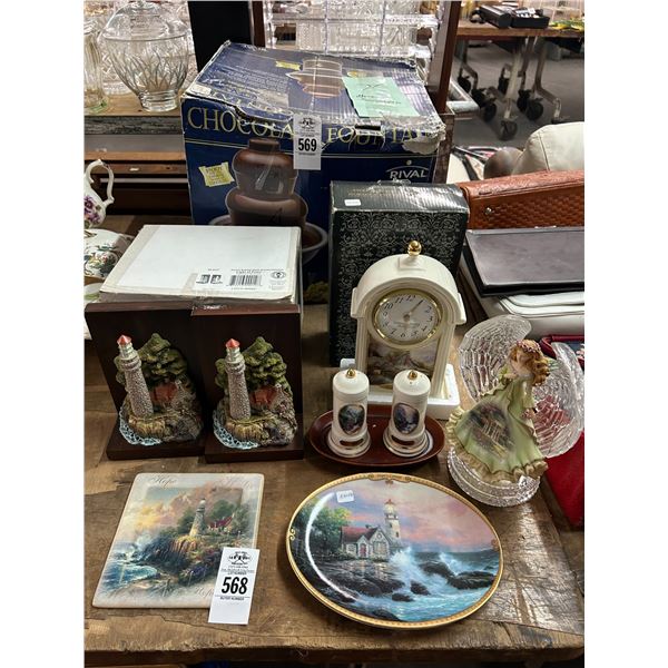 Kincaid Desk Clock, Shakers, Heat Pad, Bookends, Collectibles