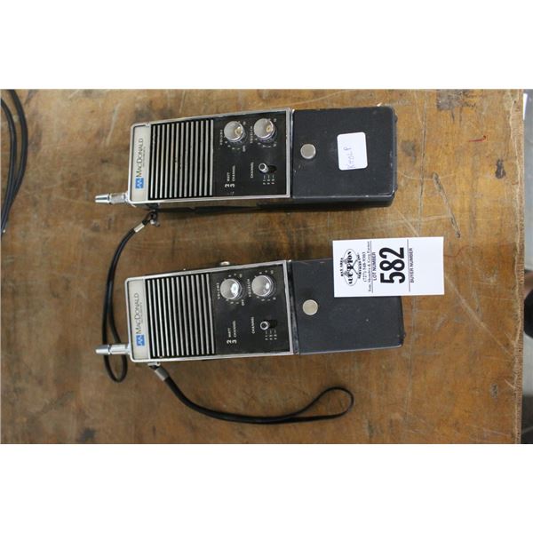 McDonald Vintage Walkie Talkies - Pair