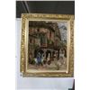 Image 1 : Framed Needlepoint Street Scene - 24"  X  30"