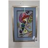 Image 1 : Framed Tropical Needlepoint - 12"  X  18"