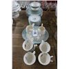 Image 1 : Pastel Blue Floral Trim China Set