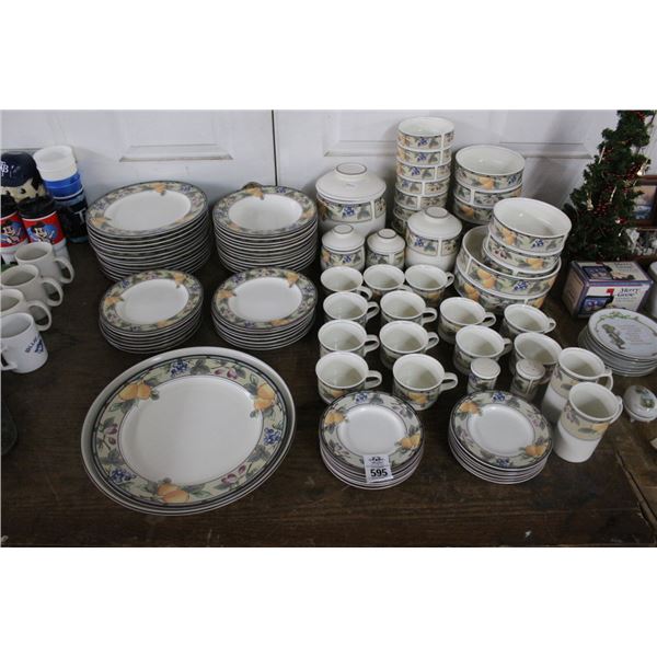 Mikasa Fruit/Floral Trim Large China Set