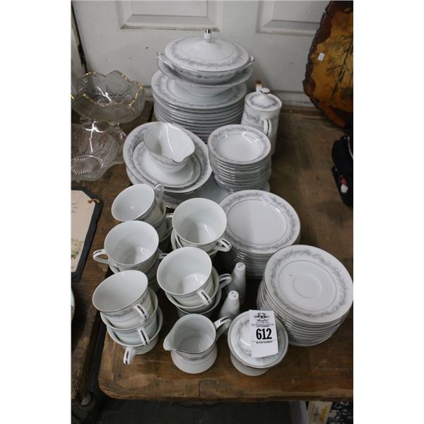 Style House Grey Trim China Set