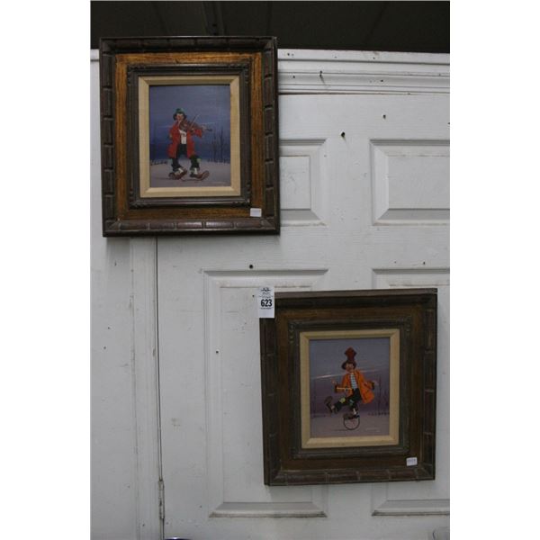 Framed Clown Wall Art Signed Lilly Marq - 2