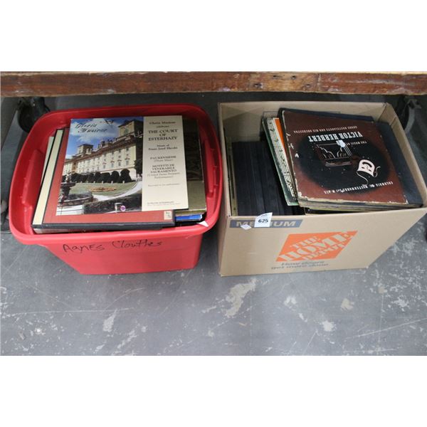 Bins w/Vinyl Record Albums - 2