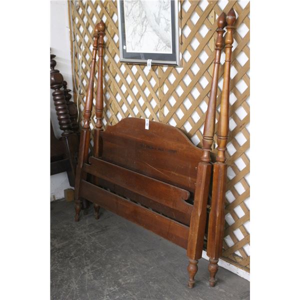 Mahogany Twin Poster Bed