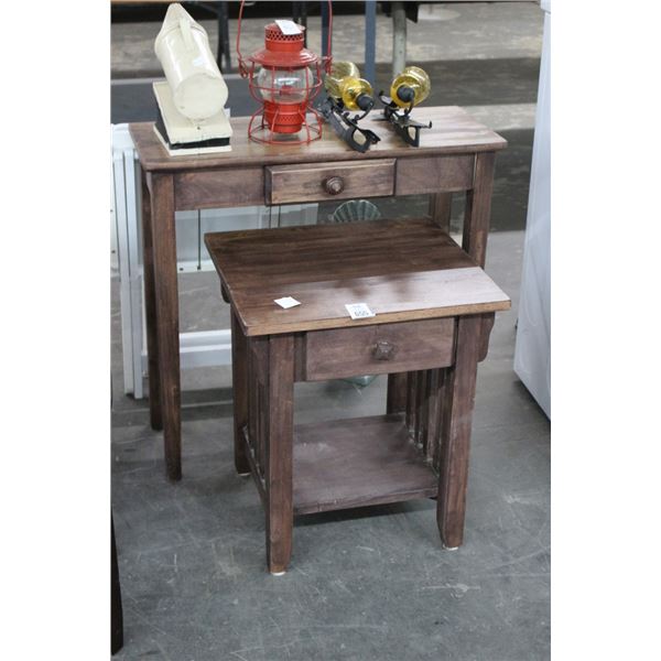 Wooden Hall Table, End Table w/Drawers