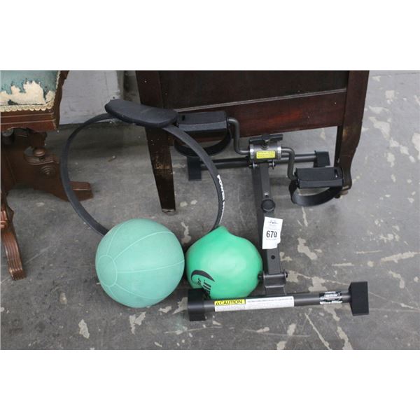 Floor Spin Exerciser, Weight Balls