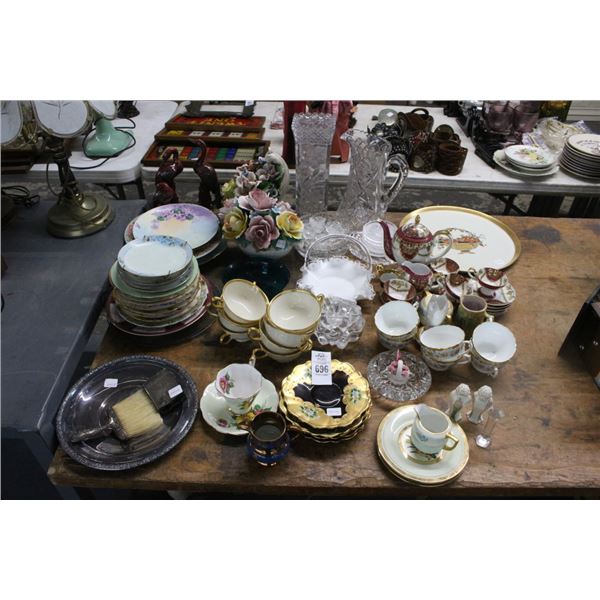 Capodimonte Centerpieces, Asst. China, Dishes, Pressed Glass, Décor