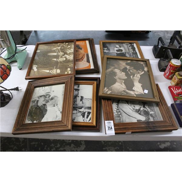 Asst. Vintage Celebrity Framed Photos