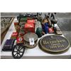 Image 3 : Vintage Tins, Sad Irons, Insulators, Decanter, Décor