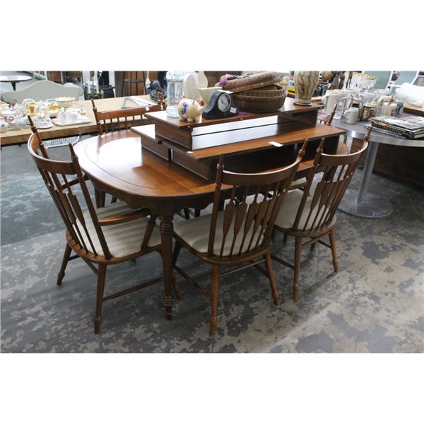 Mahogany Dining Table w/6 Chairs, China Hutch
