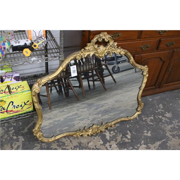 Gold Guild Framed Mirror - Has Damage - No Shipping