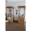 Image 1 : Oak Full Vision Lighted Showcases - Pair