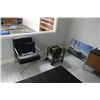 Image 3 : Retro Desk/Credenza, Leather Side Chair, Hat/Coat Rack In Office - Phone Not Included