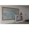 Image 2 : Framed World Map, Sailing Artwork, Catalina Pendants