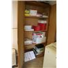 Image 4 : Oak Bookcase, Upright Cabinet, Worktable, Paper Cutter, Shredder, Office Supplies In Room