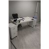 Image 1 : White Desk w/2 Bookcases, 2 Chairs, Fan In Office