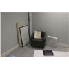 Image 4 : White Desk w/2 Bookcases, 2 Chairs, Fan In Office