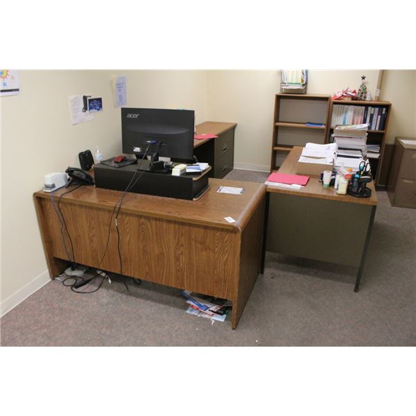 Office Desk System, Credenza, Bookcases, File Safe, Cabinets, First Aid
