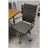 Image 2 : Large Conference Table w/10 Leather Steel Case Chairs, Adjucent Desk, Conference Phone