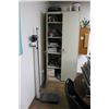 Image 1 : Metal Storage Cabinet  7' T  w/Floor Scale, Contents