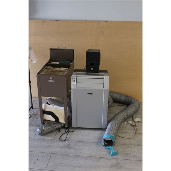 Everstar Room A/C Unit, File Cart, Accumilator Tanks,  4' Table