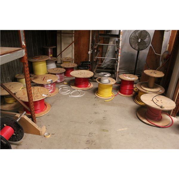 Large Lot Wire Cable Lead Spools - 42
