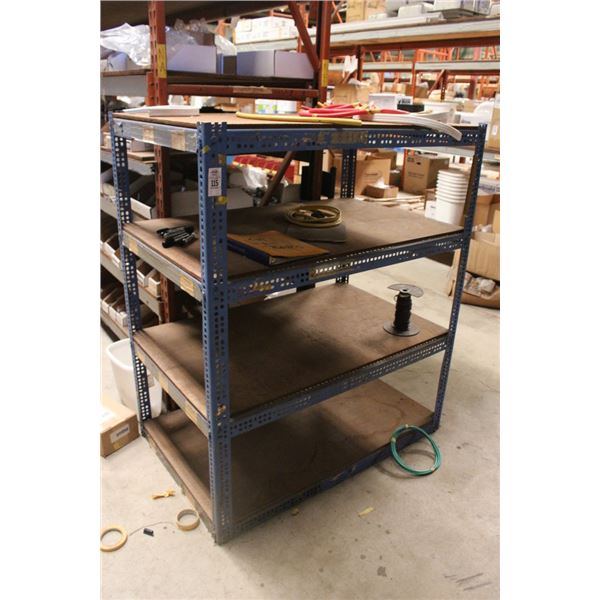 Small Blue 4 Shelf Storage Rack