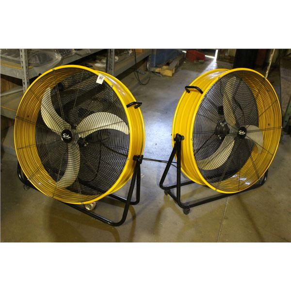 2-Deluxe Yellow Drum Fans - 2 X $