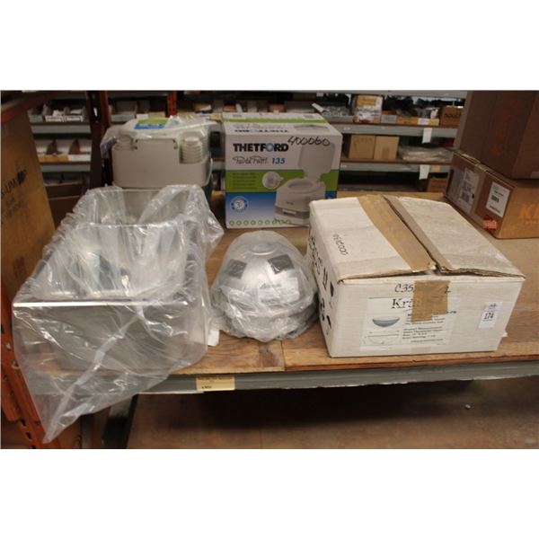 Shelf Side New Marine Sinks, Vessel, Asst. Hardware - 3 Shelves