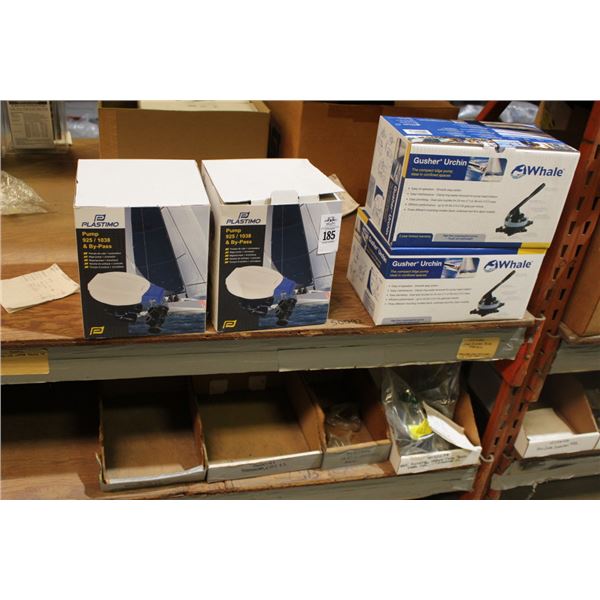 Asst. New Pump, Marine Hardware Shelf Side - 4 Shelves