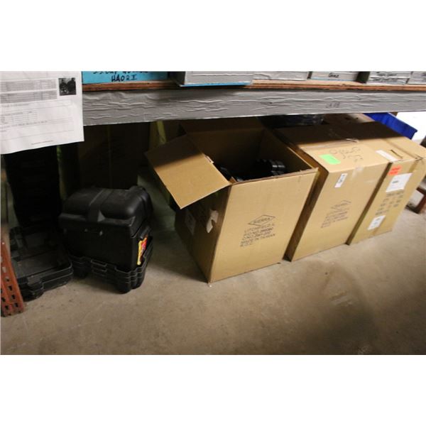 Shelf Side New Marine Battery Boxes, Hardware Bins - 3 Shelves