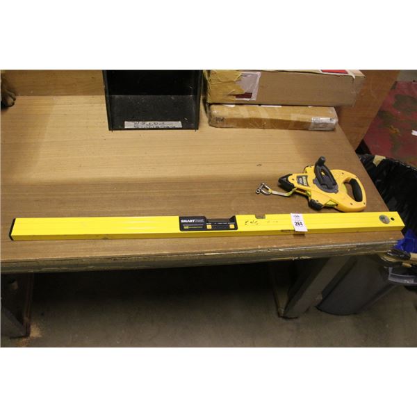 Level,  100' Tape Measure