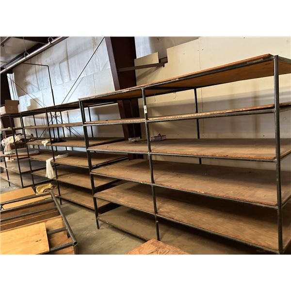 Black Pipe Welder Shelving w/Plywood Shelves