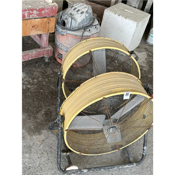 Yellow Drum Fans Pair, Ridgid Shop Vac