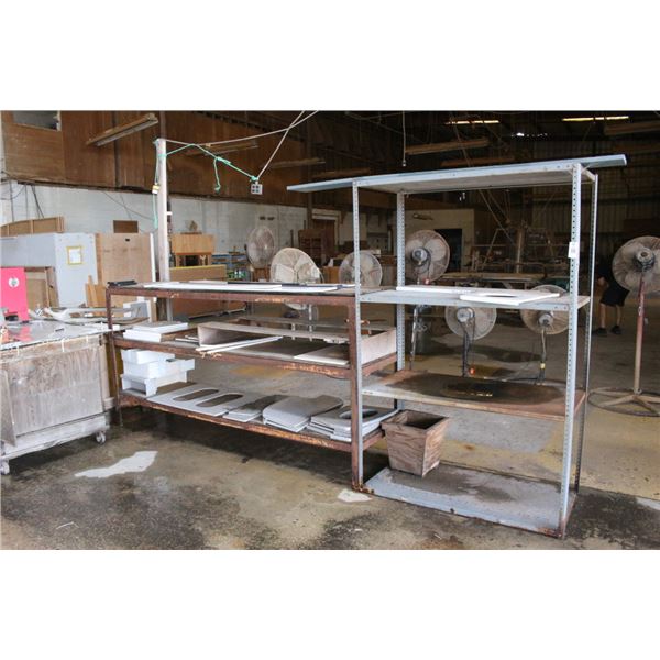 Metal Shelf Units w/Sink Cut Outs