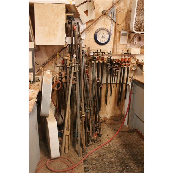Large Lot Wood Clamps Asst. Sizes Back/End Walls