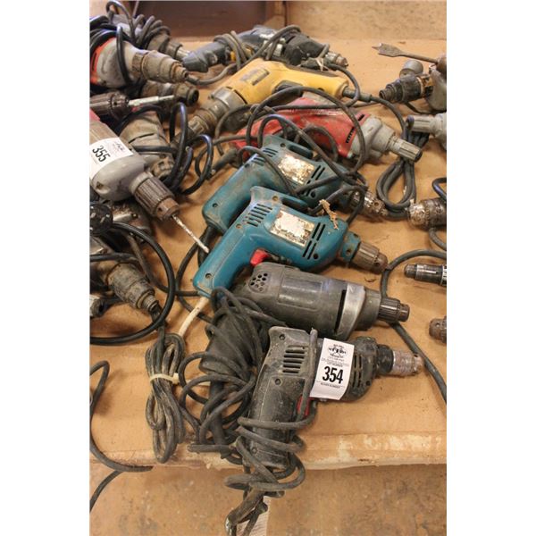 7-Asst. Electric Drills - Tested Good - 7 X $