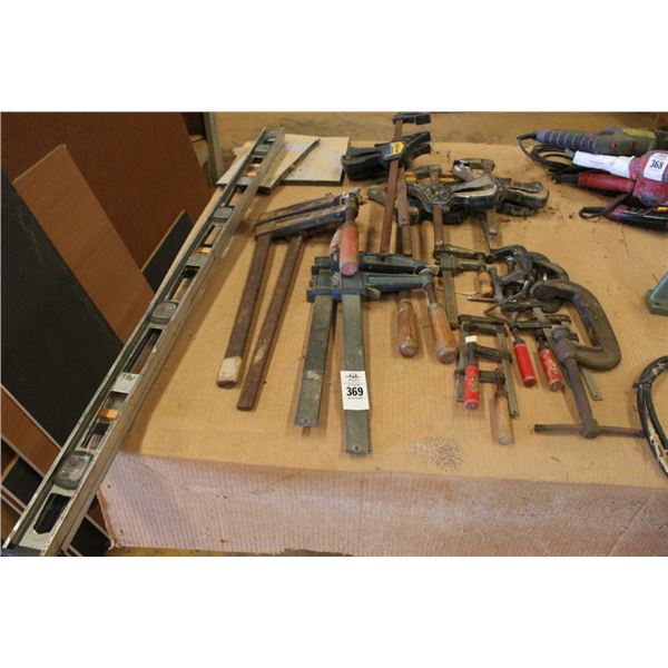 C Clamps, Wood Clamps,  Levels