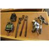 Image 1 : Come A Long, Cable Crimpers, Hanging Scale, Chain Binder, Teleflex Unit
