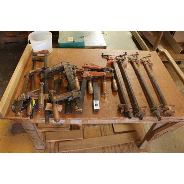 Asst. Wood Clamps w/Cart