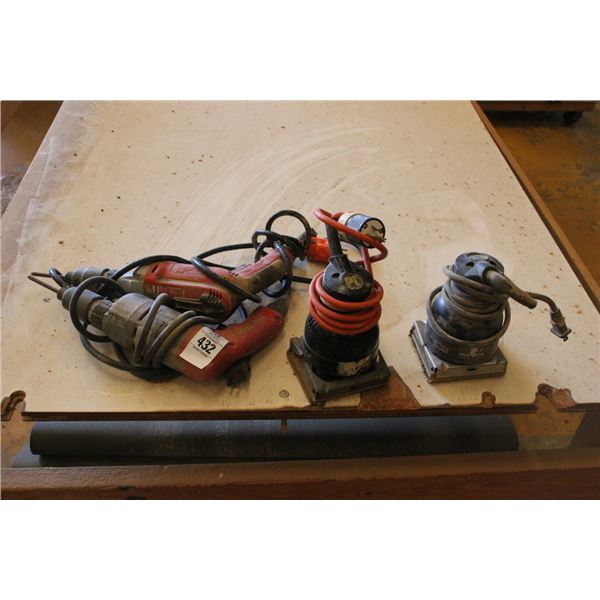 Milwaukee Electric Drills, Palm Sanders